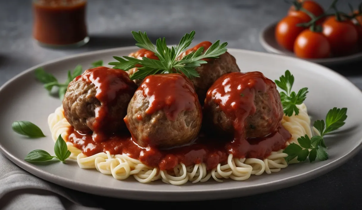 Keto köttfärsbiffar med krämig tomatsås och stekt vitkål